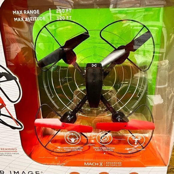 NWT Sharper Image 10" Mach X Video‎ Drone with Streaming Camera, 2.4 GHz - Picture 4 of 6